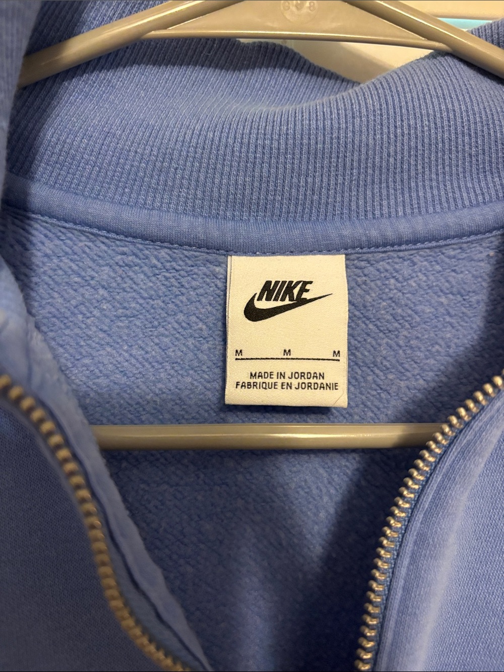 Nike Lavender Blue Quarter-Zip Cropped Sweatshirt - Picture 2 of 2